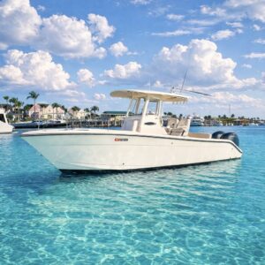 A family enjoying a day on the water in South Florida with a boat club